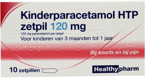 Healthypharm Paracetamol zetpil kind 120 mg - 10 stuks