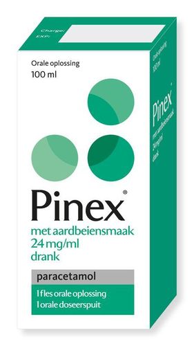 Pinex Paracetamol drank aardbei - 100 ml