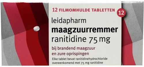 Leidapharm Ranitidine 75 mg - 12 tabletten