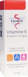 Fagron Vitamine K druppels - 10 ml (zonder pindaolie)