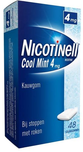 Nicotinell Kauwgom cool mint 4mg - 48 stuks
