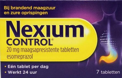 Nexium control 20 mg - 7 maagsapresistente tabletten