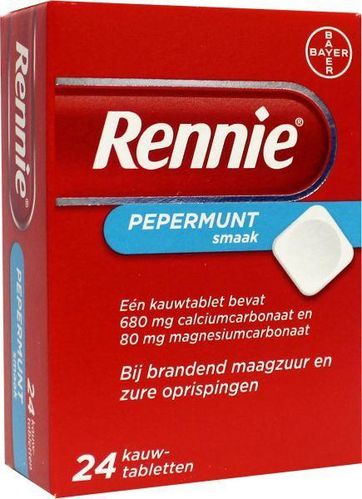 Rennie Pepermunt - 24 kauwtabletten