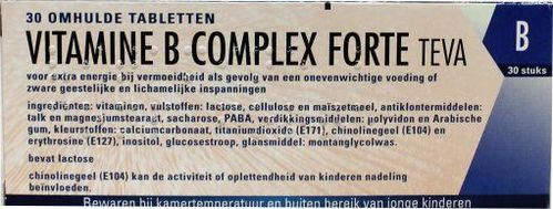 Vitamine B complex Forte Teva - 30 omhulde tabletten