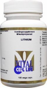 Lithium carbonaat 400 mcg Vital Cell Life - 100 capsules