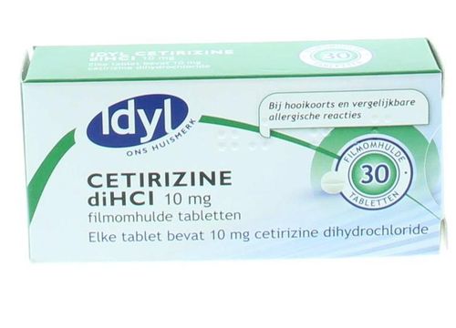 Idyl cetirizine 10 mg hooikoorts - 30 tabletten