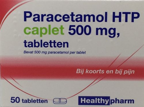 Healthypharm paracetamol 500 mg - 50 caplets (ovaal)