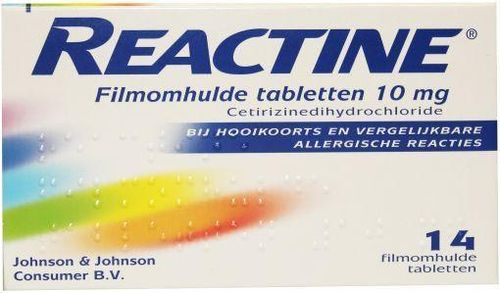 Reactine antihistaminicum 10 mg - 14 tabletten