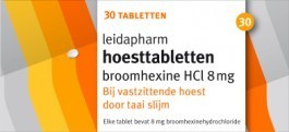 Leidapharm hoesttabletten broomhexine 8 mg - 30 stuks