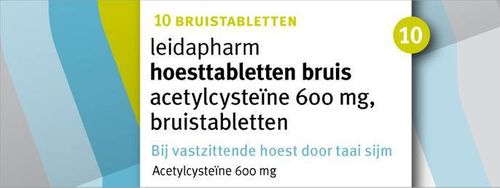 Leidapharm Hoesttabletten Bruis Acetylcysteine 600mg - 10 bruistabletten