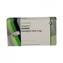 Nicotine Kauwgom Mint 2 mg Leidapharm - 36 kauwgoms