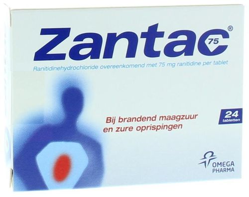 Zantac 75 mg tabletten - 24 tabletten