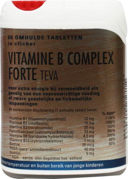 Correspondentie soort uitzetten Vitamine B complex forte TEVA - 60 tabletten