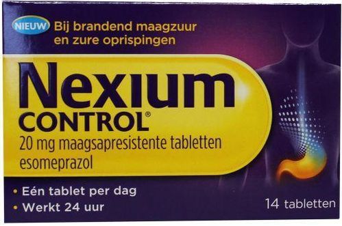 Nexium control 20 mg - 14 maagsapresistente tabletten