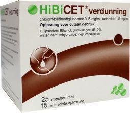 Hibicet oplossing voor cutaan gebruik - 25 x 15 ml ampullen