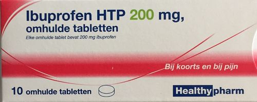 Ibuprofen 200 mg Healthypharm suikervrij - 10 tabletten