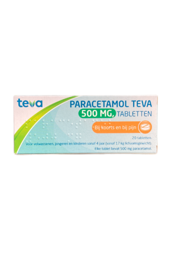 Paracetamol 500 mg TEVA - 20 tabletten