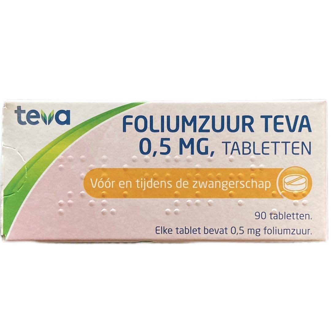 Televisie kijken Maxim naar voren gebracht Foliumzuur 0,5 mg TEVA - 90 tabletten - Servicedrogist
