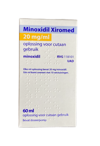 Minoxidil Xiromed 2% oplossing - 60 ml (voor mannen en vrouwen)